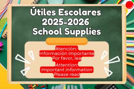 Útiles Escolares  2025-2026  School Supplies